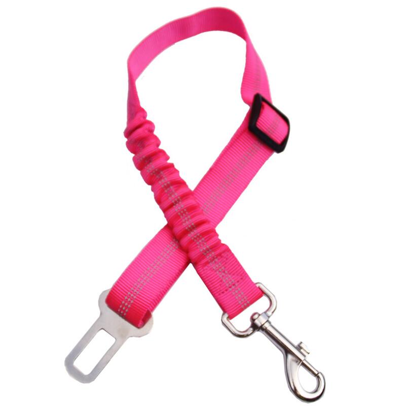 Adjustable Reflective Dog Car Seat Belt Safety Leash