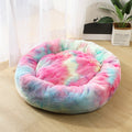 Calming Plush Donut Pet Bed for Small Dogs & Cats
