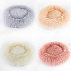 Calming Plush Donut Pet Bed for Small Dogs & Cats