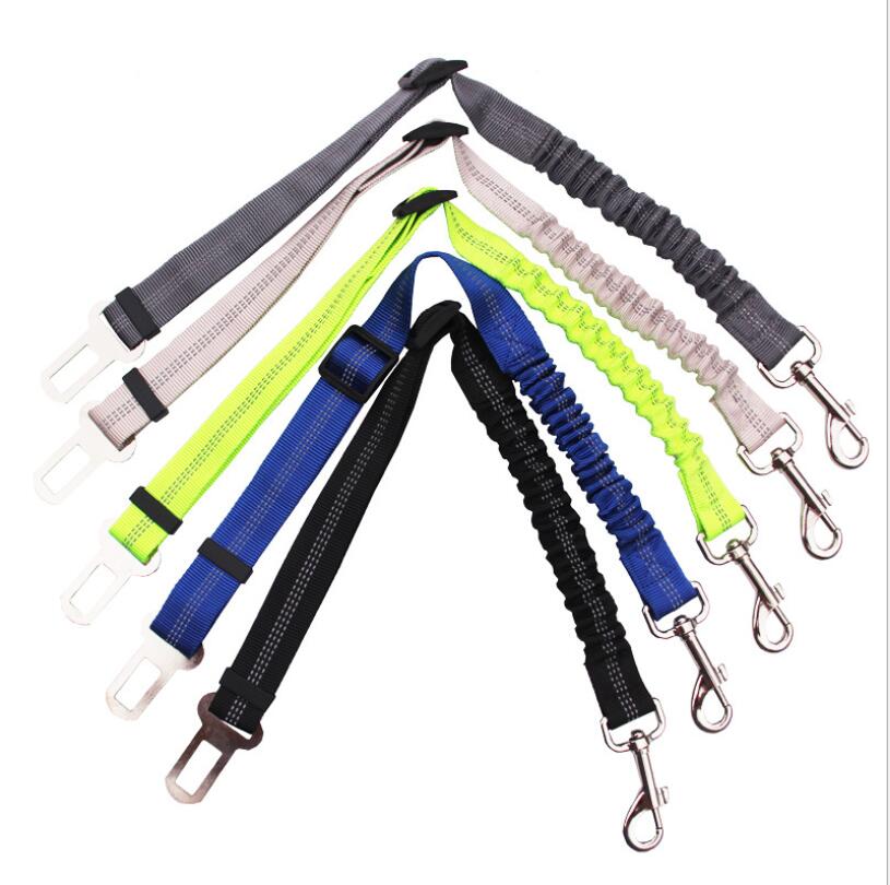 Adjustable Reflective Dog Car Seat Belt Safety Leash