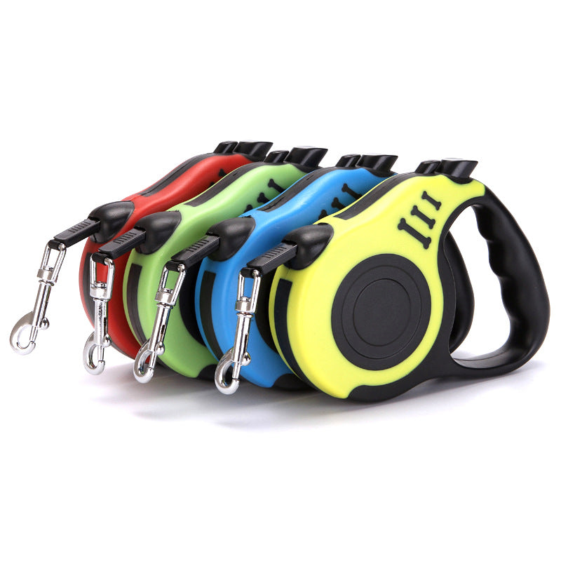 Automatic Retractable Dog Leash with One-Button Lock