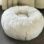 Calming Plush Donut Pet Bed for Small Dogs & Cats