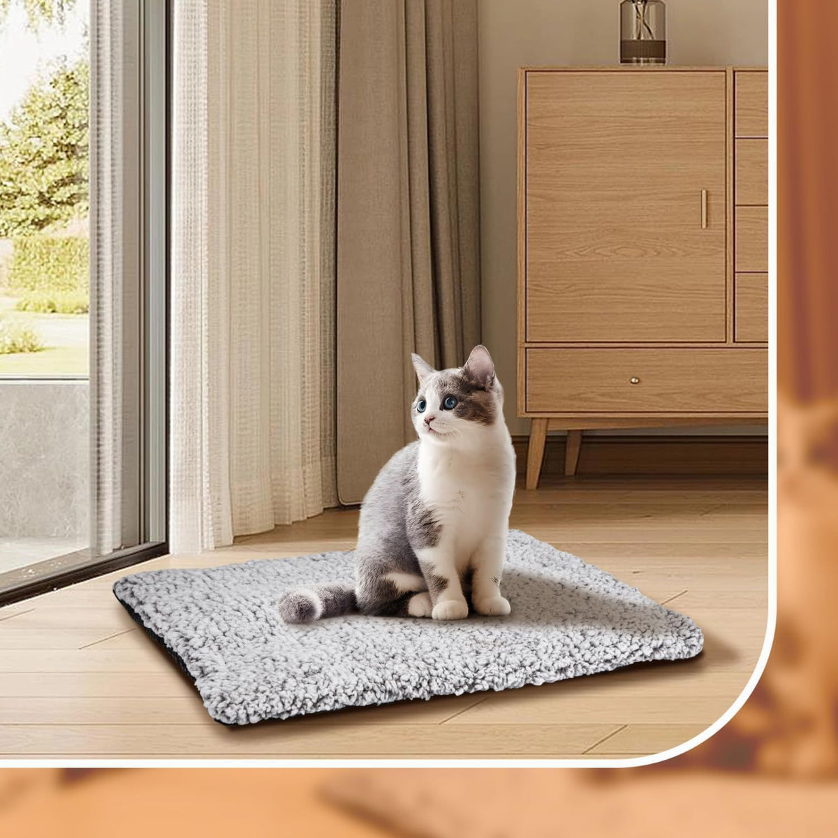 Heat Storage Waterproof Pet Heating Mat for Cats & Dogs