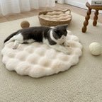 Plush Round Pet Sleeping Mat for Cats & Small Pets