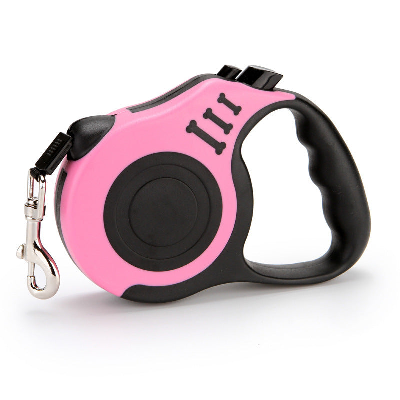 Automatic Retractable Dog Leash with One-Button Lock